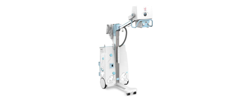 Mobilny aparat RTG GMM MAC Revolution w ujęciu skośnym
